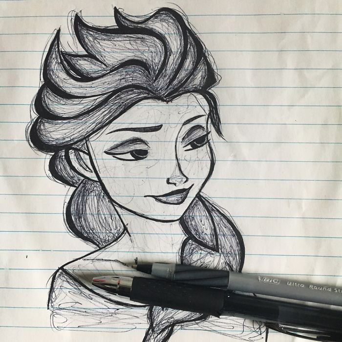 I Am A 14-Year-Old And Make Drawings With Only Pen And Sharpie