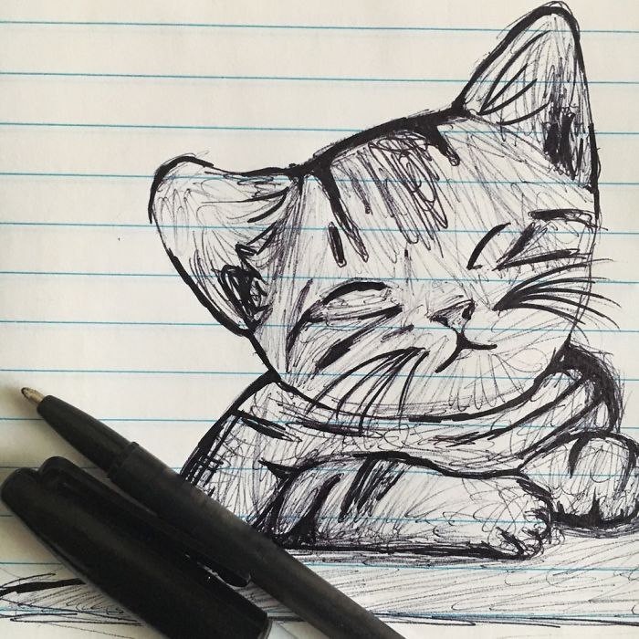 I Am A 14-Year-Old And Make Drawings With Only Pen And Sharpie