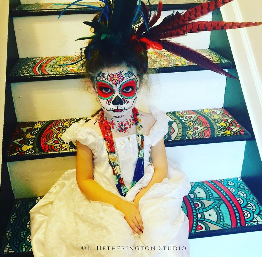 I Turned My Boring Stairs Into A Colorful Mandala