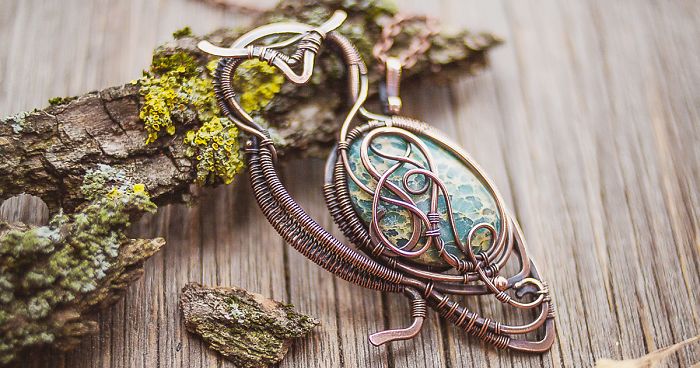 Large Ancient Forests Inspired Me To Create This Wire Wrapped Jewelry