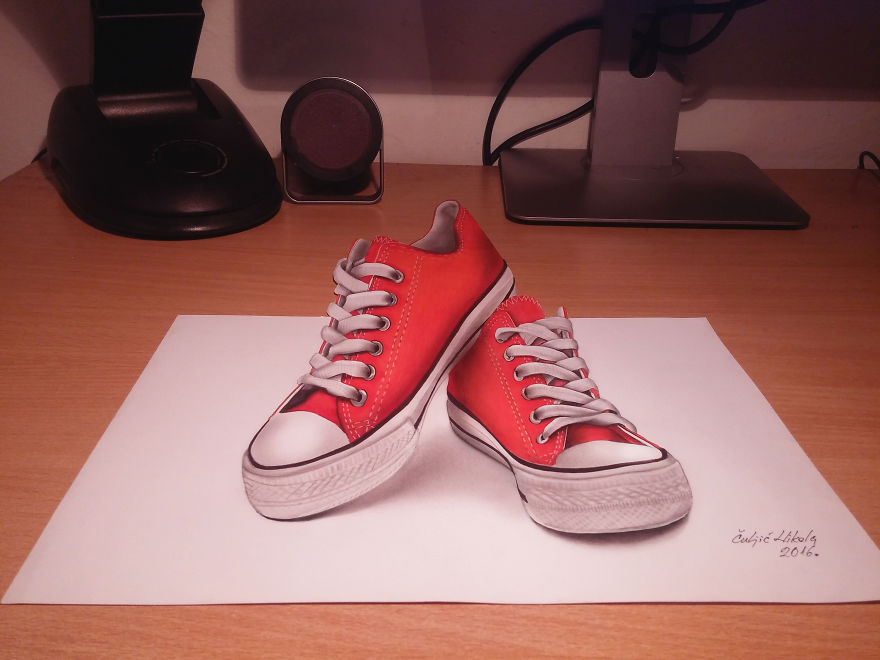 3d Red Converse Shoes