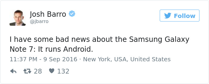 Funny Reaction To Samsung Galaxy Note 7