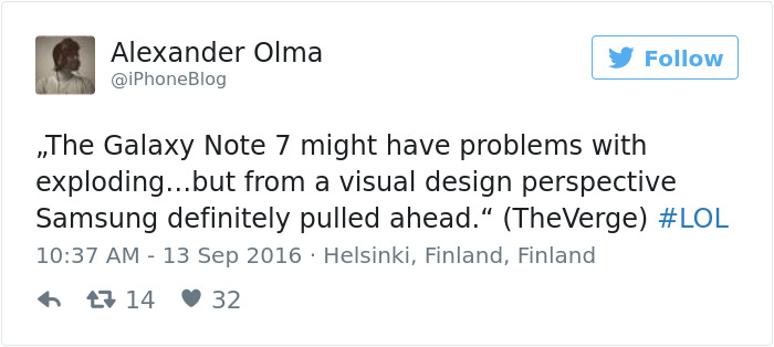 Funny Reaction To Samsung Galaxy Note 7