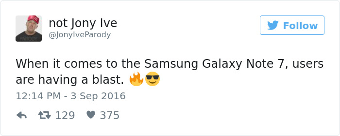 Funny Reaction To Samsung Galaxy Note 7