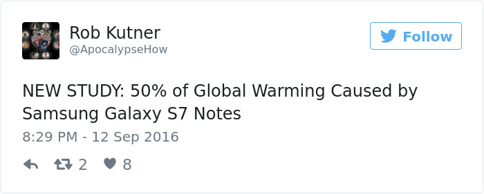 Funny Reaction To Samsung Galaxy Note 7