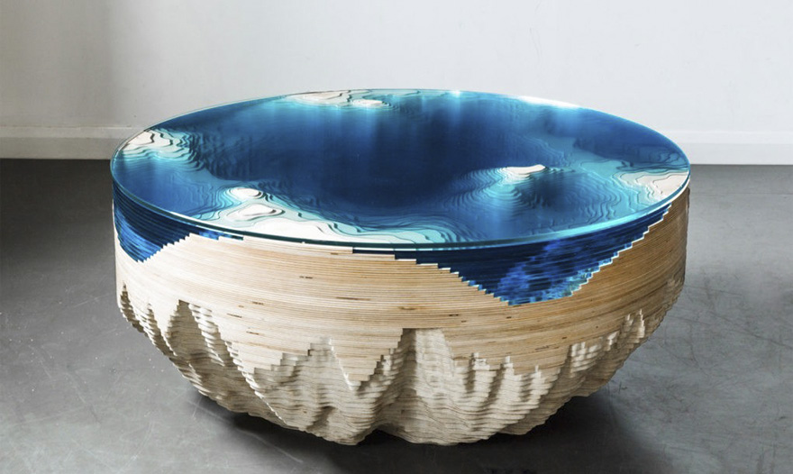 This Sea-Inspired Multilayered Table Lets You Look Into The Depths Of The Ocean This Sea-Inspired Multilayered Table Lets You Look Into The Depths Of The Ocean