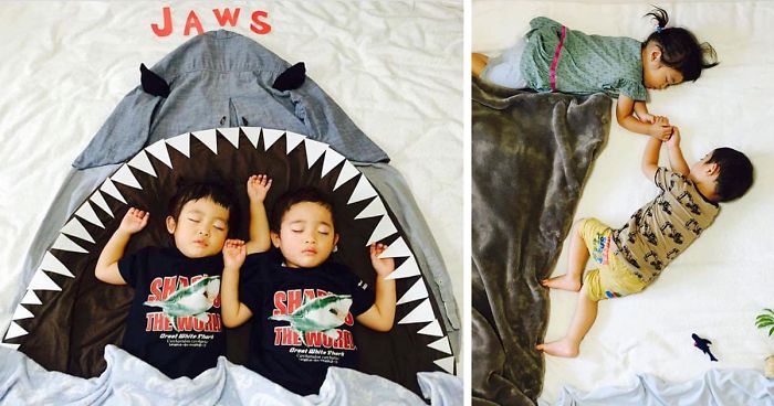 Sleeping Twins Have No Idea They Go On Epic Adventures When They Sleep