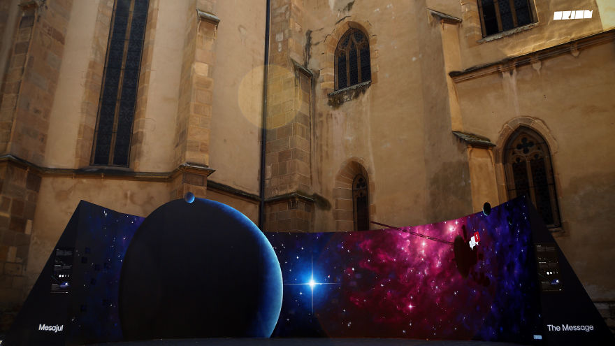 I Painted A 180° Panoramic Mural As A Tribute Celebrating The 39th Anniversary Of Nasa's Voyager 1 Spacecraft