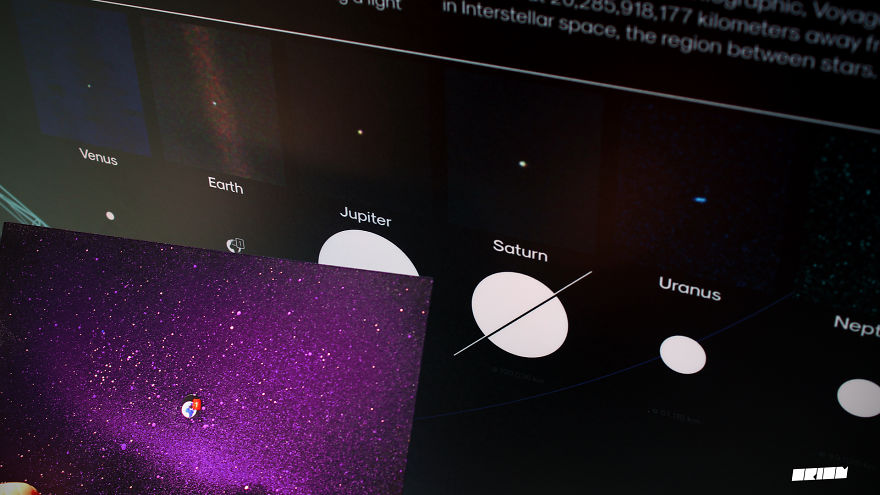 I Painted A 180° Panoramic Mural As A Tribute Celebrating The 39th Anniversary Of Nasa's Voyager 1 Spacecraft