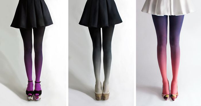 Ombre Tights Hand-Dyed By Tiffany Ju