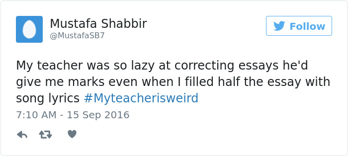 #myteacherisweird