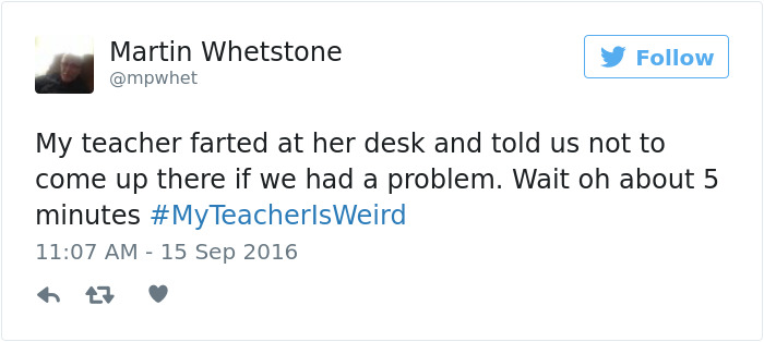 #myteacherisweird