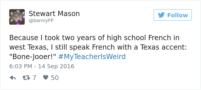 #myteacherisweird