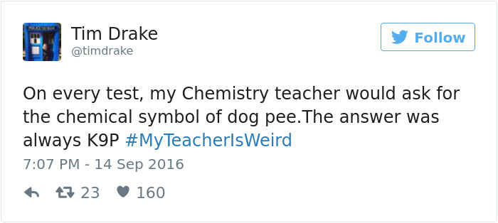 #myteacherisweird