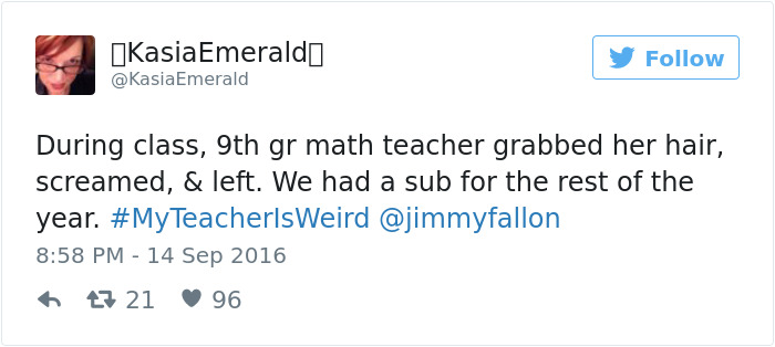 #myteacherisweird