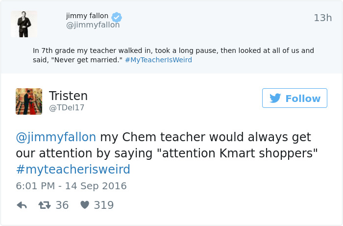 #myteacherisweird
