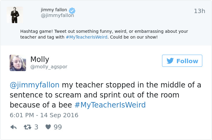 #myteacherisweird