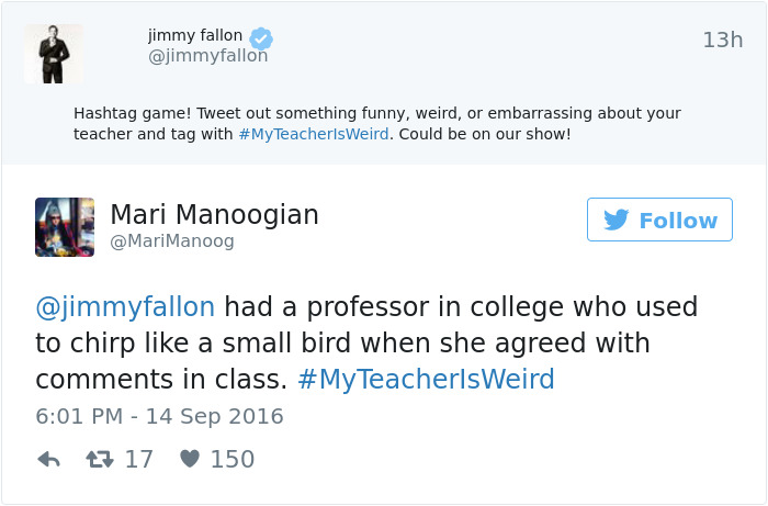 #myteacherisweird