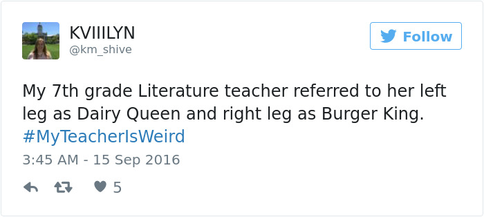 #myteacherisweird
