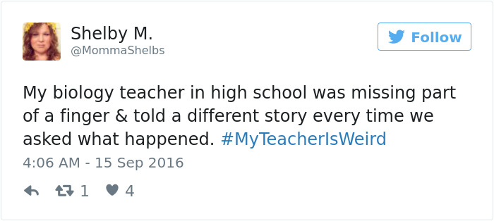 #myteacherisweird