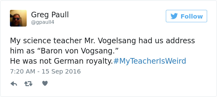 #myteacherisweird