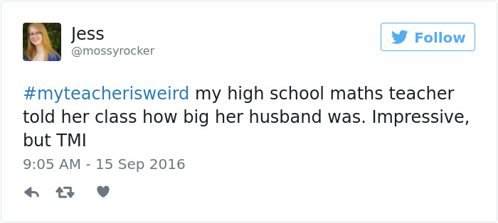 #myteacherisweird