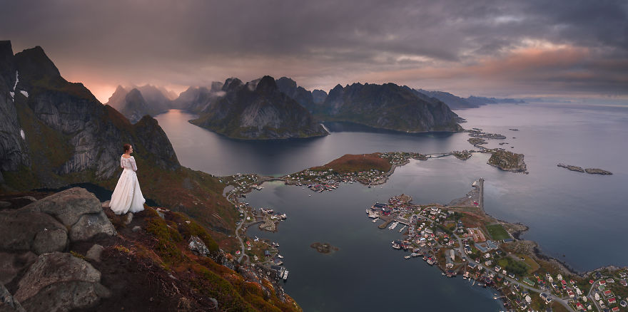 I Photographed My Wife In Her Wedding Dress During Our 45-Day Trip In The Most Beautiful Places In Norway