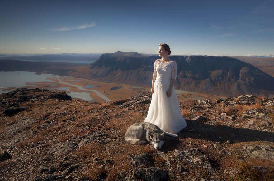 I Photographed My Wife In Her Wedding Dress During Our 45-Day Trip In The Most Beautiful Places In Norway