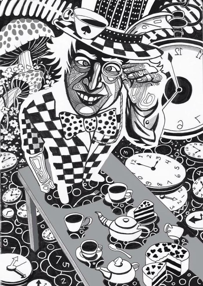 My Husband Created Art Inspired By "Alice In Wonderland"