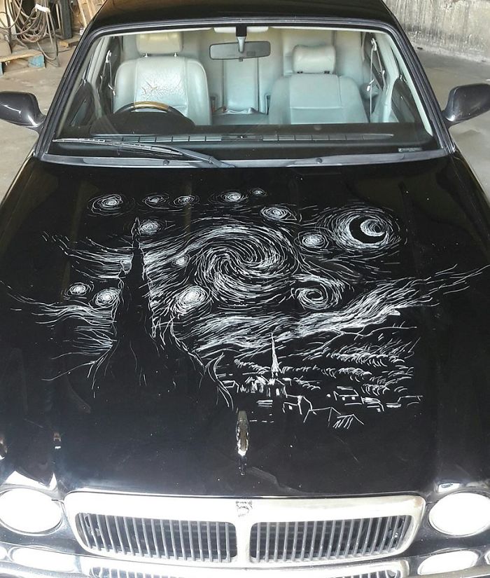 Starry Night Over A Jaguar