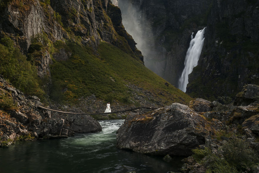 I Photographed My Wife In Her Wedding Dress During Our 45-Day Trip In The Most Beautiful Places In Norway