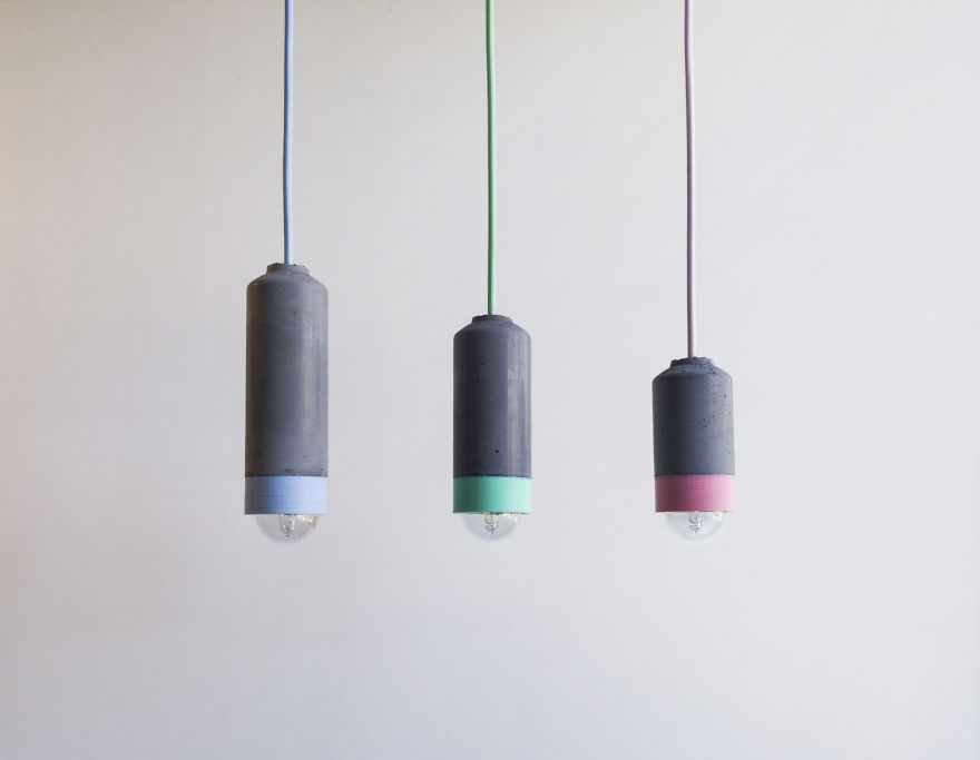 Concrete And 3d Printed Pendants
