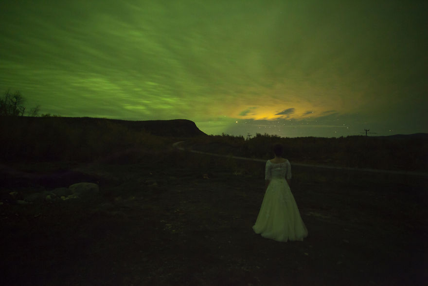 I Photographed My Wife In Her Wedding Dress During Our 45-Day Trip In The Most Beautiful Places In Norway
