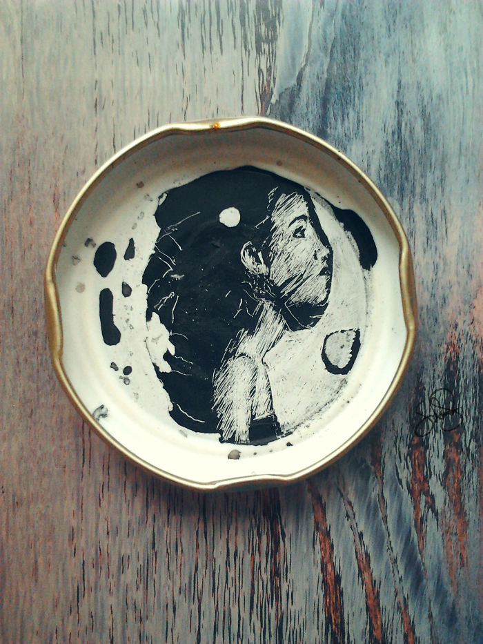 One Less Cap In The Trash! My China Ink Portraits On Bottle Caps