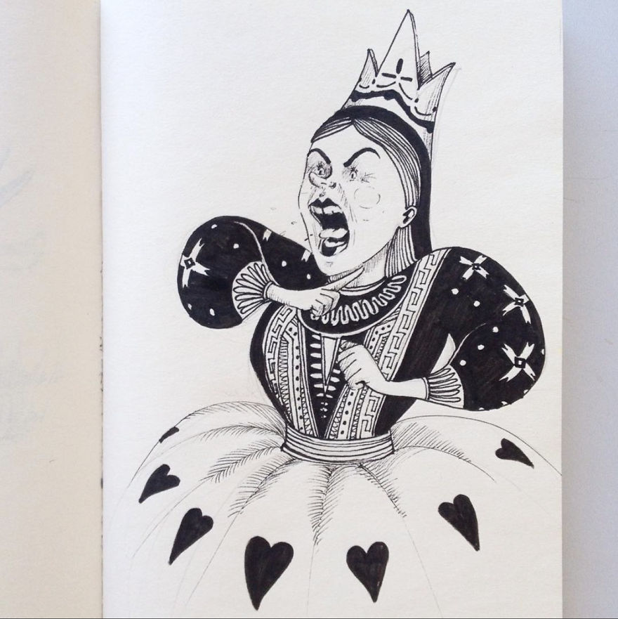 I'm Doing A Drawing A Day About Alice In Wonderland