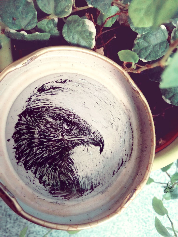 One Less Cap In The Trash! My China Ink Portraits On Bottle Caps