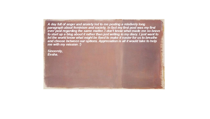 I Am Just A 16-Year Old Who Writes To Free Her Mind//