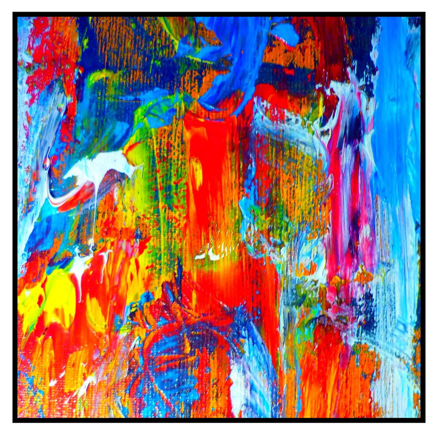 Abstract Colour Compositions Using Acrylic Paint