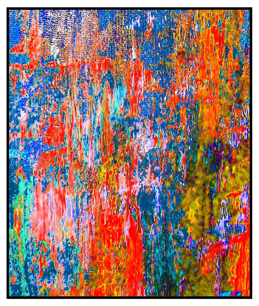 Abstract Colour Compositions Using Acrylic Paint