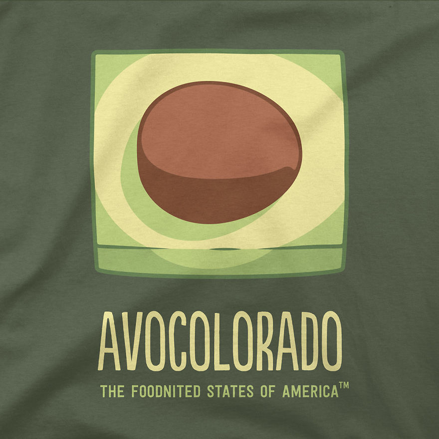 I Created An Illustration Series Of Food Puns Using The United States I Created An Illustration Series Of Food Puns Using The United States