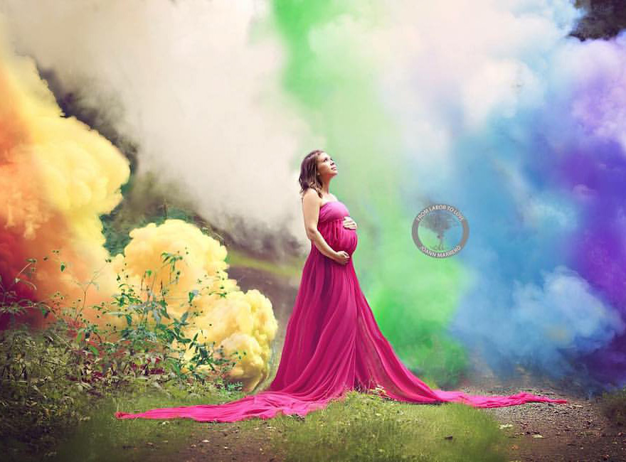 After 6 Miscarriages, Mom Finally Celebrates Rainbow Baby With Explosive Photoshoot