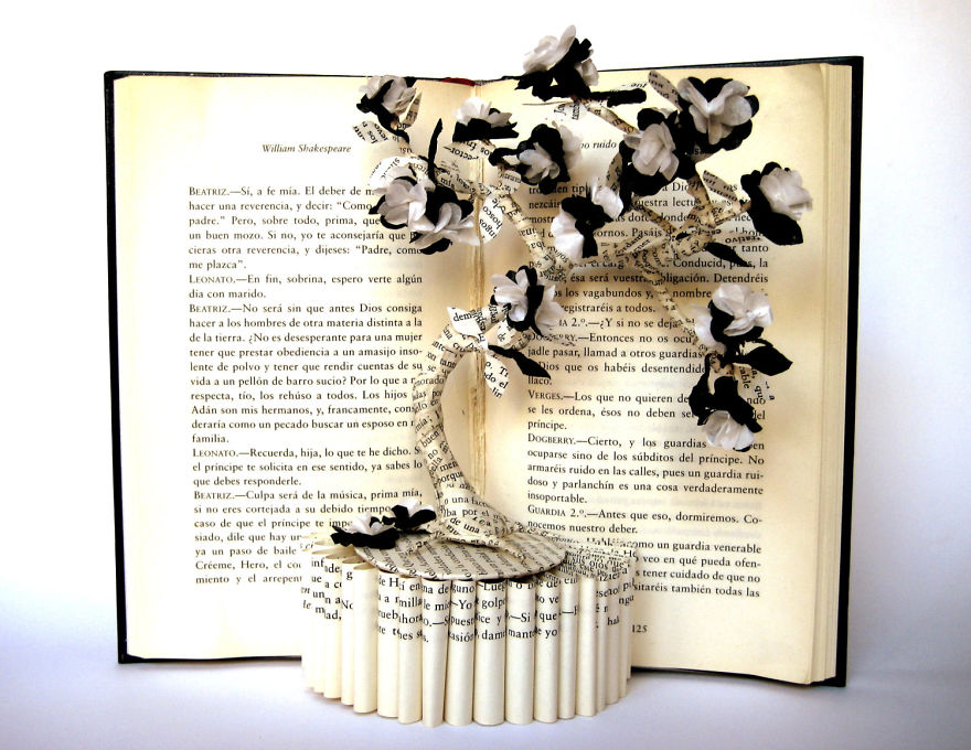 Book Sculptures Are My Passion, I Work With Paper To Create Elaborated Forms