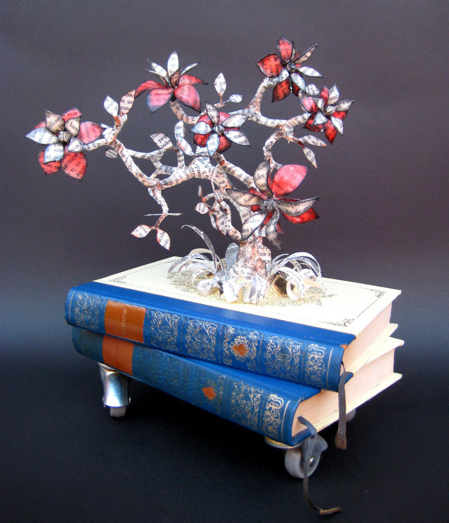 Book Sculptures Are My Passion, I Work With Paper To Create Elaborated Forms