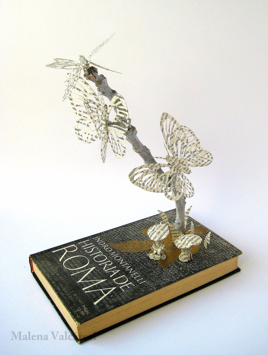 Book Sculptures Are My Passion, I Work With Paper To Create Elaborated Forms