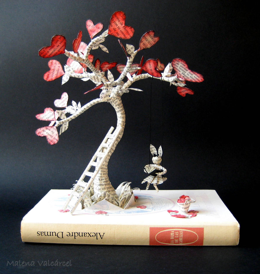 Book Sculptures Are My Passion, I Work With Paper To Create Elaborated Forms