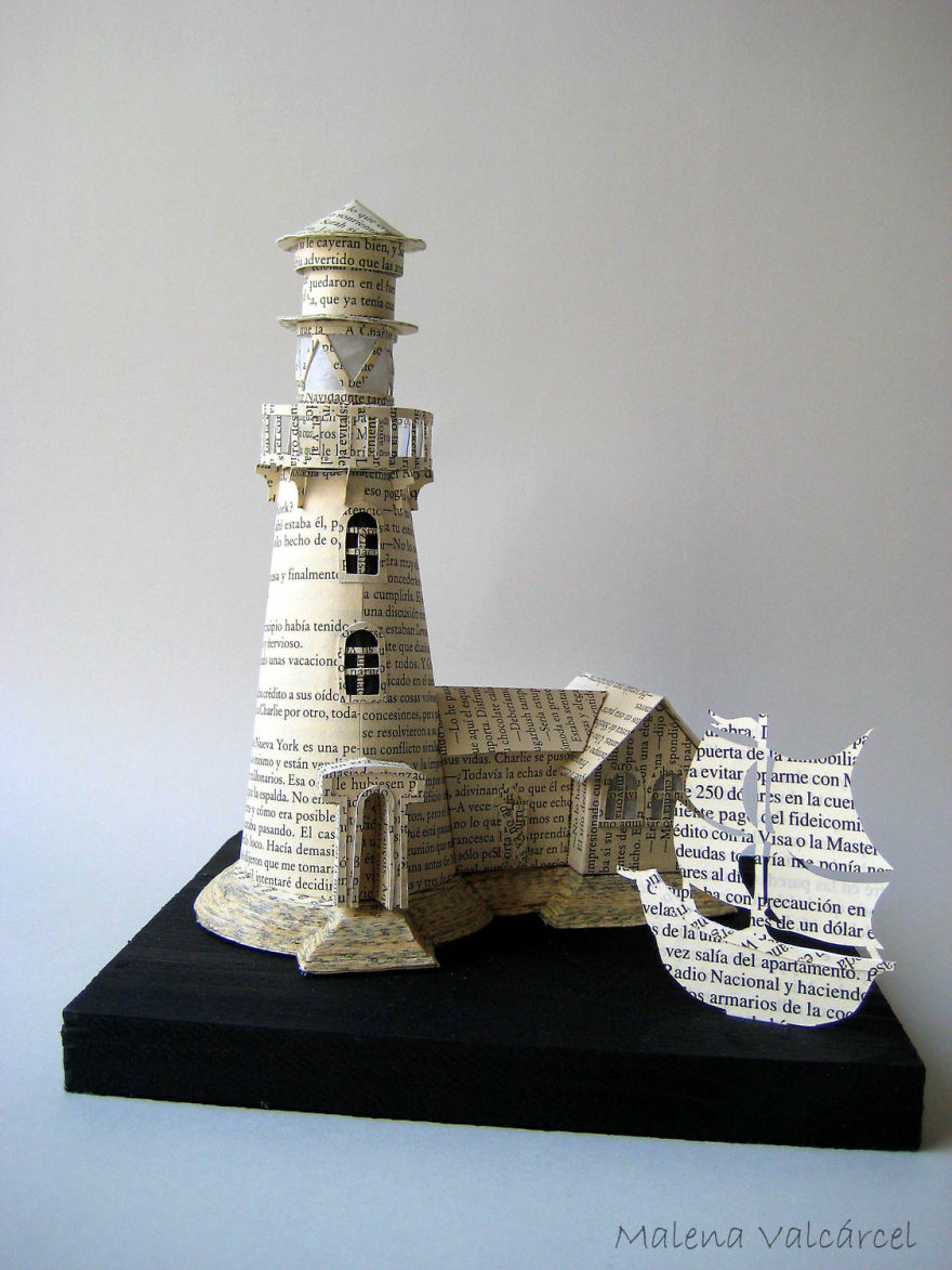 Book Sculptures Are My Passion, I Work With Paper To Create Elaborated Forms