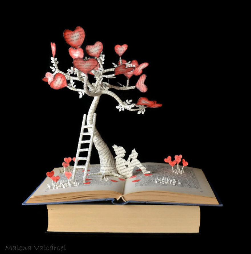 Book Sculptures Are My Passion, I Work With Paper To Create Elaborated Forms