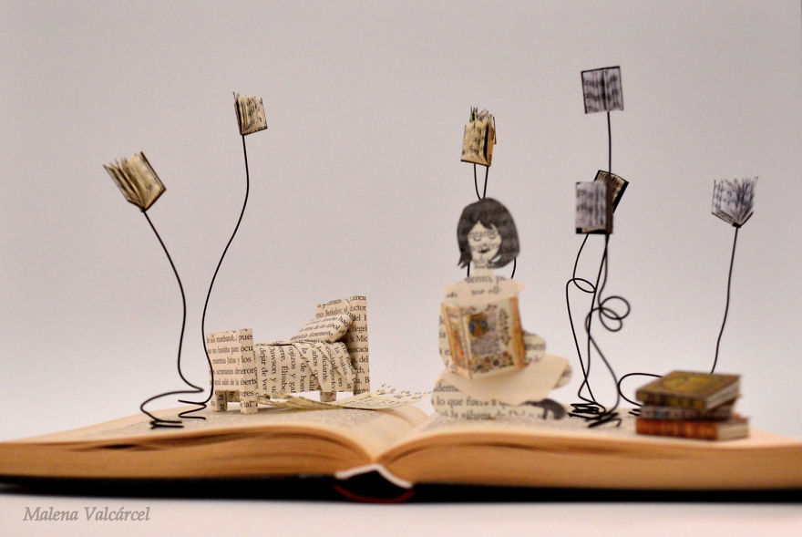 Book Sculptures Are My Passion, I Work With Paper To Create Elaborated Forms
