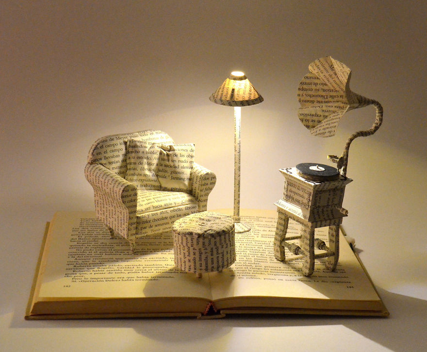 Book Sculptures Are My Passion, I Work With Paper To Create Elaborated Forms