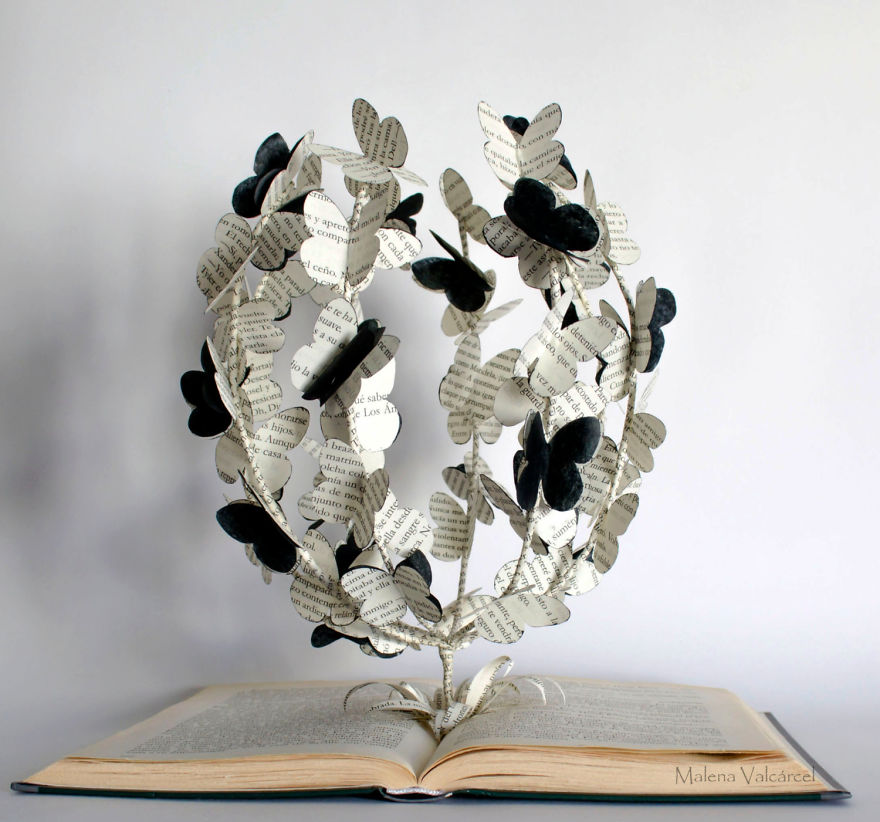 Book Sculptures Are My Passion, I Work With Paper To Create Elaborated Forms